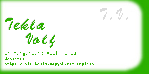 tekla volf business card